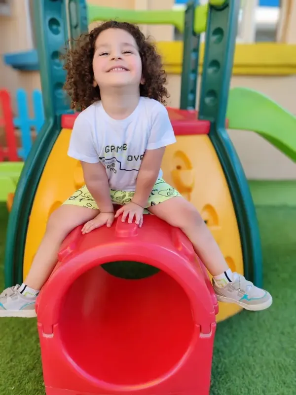 Playtime on the slide